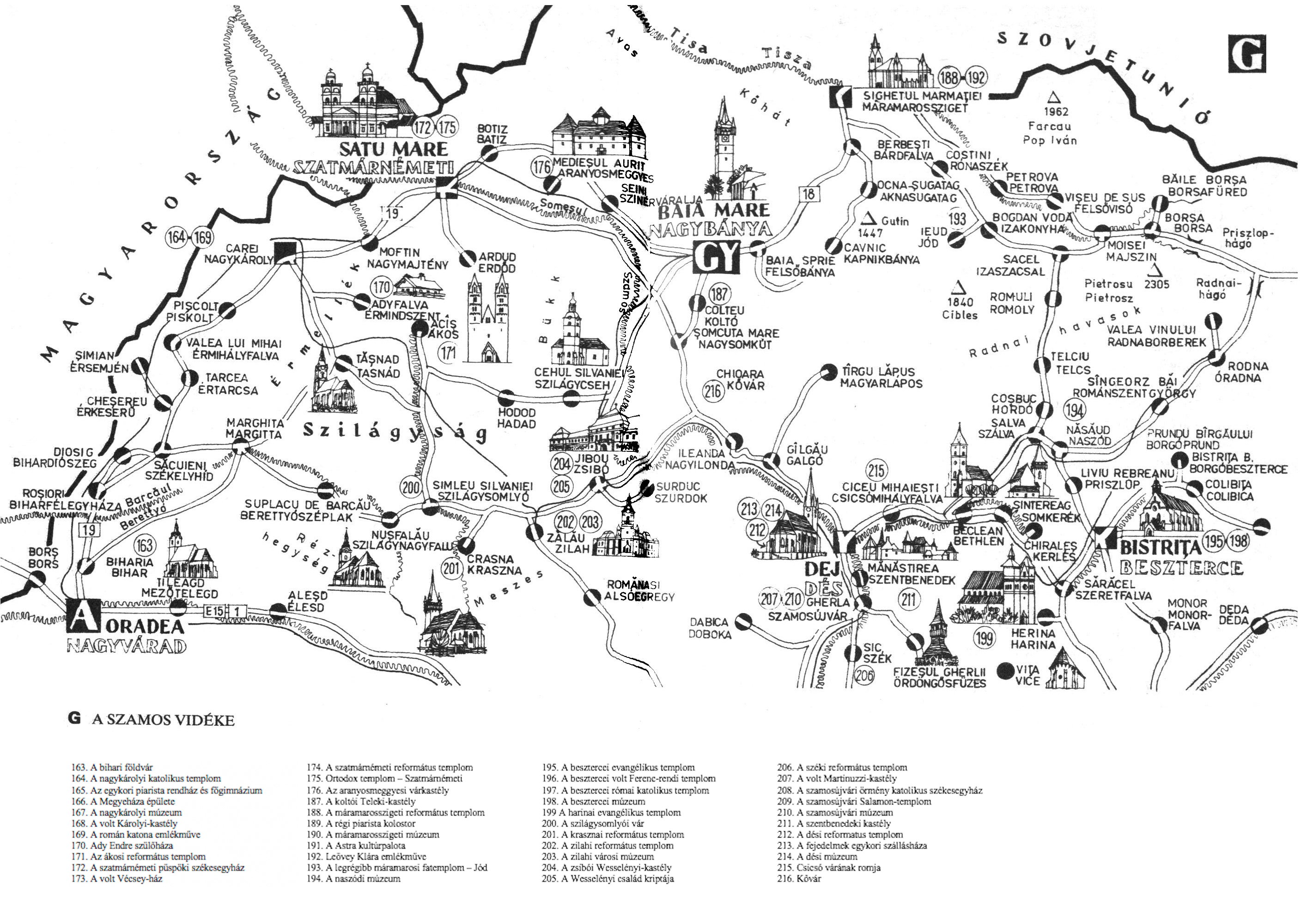 A Szamos vidékének térképe
